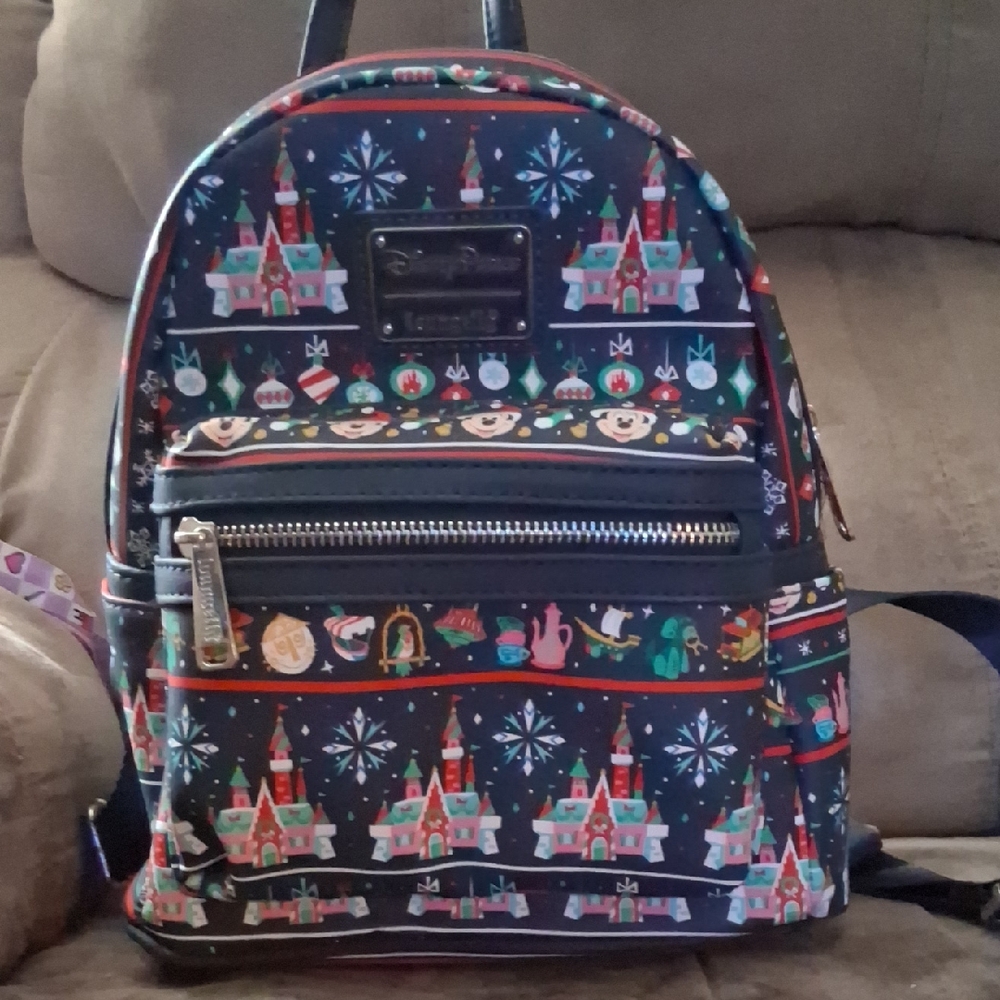 Disney Festive Castle Backpack with Black and Red Accents